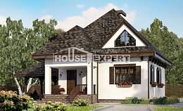 110-002-Л Проект двухэтажного дома с мансардным этажом и гаражом, простой домик из керамзитобетонных блоков Бирск, House Expert