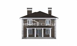 185-002-П Проект двухэтажного дома, бюджетный коттедж из теплоблока Нефтекамск, House Expert