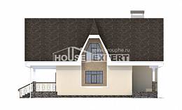 125-001-Л Проект двухэтажного дома с мансардой, доступный домик из пеноблока Учалы, House Expert
