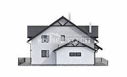 290-003-П Проект двухэтажного дома мансардой, красивый коттедж из блока Учалы, House Expert