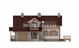 165-002-П Проект двухэтажного дома с мансардой, гараж, уютный домик из газосиликатных блоков Учалы, House Expert