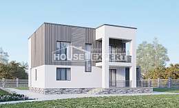 150-017-П Проект двухэтажного дома, бюджетный коттедж из газобетона Стерлитамак, House Expert