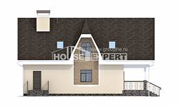125-001-Л Проект двухэтажного дома с мансардным этажом, недорогой домик из газобетона Туймазы, House Expert