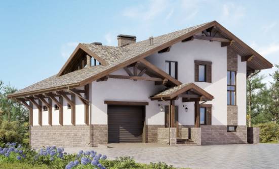 305-002-П Проект трехэтажного дома мансардой, большой дом из кирпича Ишимбай | Проекты домов от House Expert