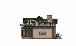180-010-П Проект двухэтажного дома мансардой и гаражом, красивый коттедж из теплоблока Салават, House Expert