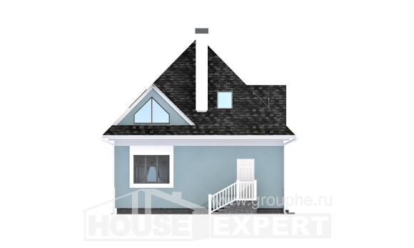 110-001-Л Проект двухэтажного дома с мансардой, бюджетный коттедж из бризолита Октябрьский, House Expert