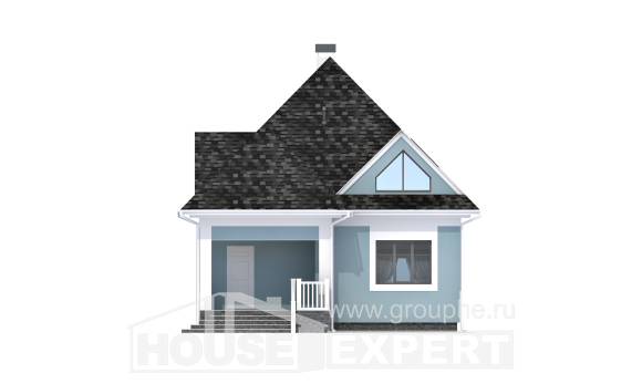 110-001-Л Проект двухэтажного дома с мансардой, доступный домик из керамзитобетонных блоков Уфа, House Expert
