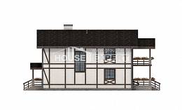 250-002-Л Проект двухэтажного дома с мансардой, гараж, средний загородный дом из кирпича Кумертау, House Expert