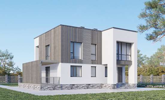 150-017-П Проект двухэтажного дома, современный загородный дом из твинблока Белебей | Проекты домов от House Expert