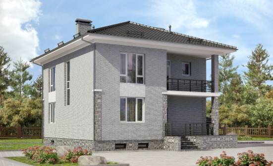 275-004-П Проект трехэтажного дома и гаражом, уютный коттедж из кирпича Янаул | Проекты домов от House Expert