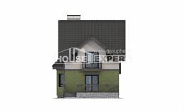 120-003-П Проект двухэтажного дома мансардой, скромный домик из керамзитобетонных блоков Салават, House Expert