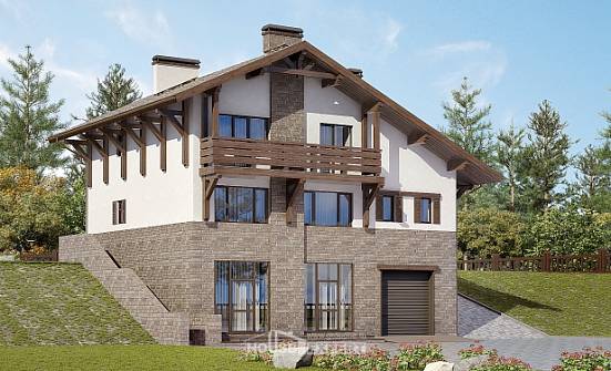 305-002-П Проект трехэтажного дома мансардой, большой дом из кирпича Ишимбай | Проекты домов от House Expert
