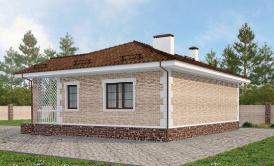065-002-П Проект бани из кирпича Мелеуз | Проекты одноэтажных домов от House Expert