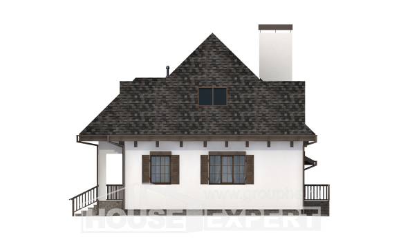 110-002-Л Проект двухэтажного дома мансардой и гаражом, красивый загородный дом из газобетона Кумертау, House Expert