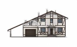 250-002-Л Проект двухэтажного дома мансардный этаж и гаражом, современный домик из кирпича Октябрьский, House Expert