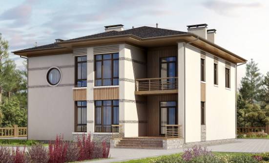 345-001-П Проект двухэтажного дома, красивый дом из блока Салават | Проекты домов от House Expert