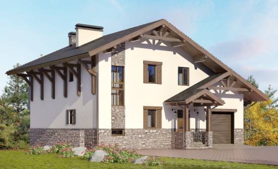 305-002-Л Проект трехэтажного дома с мансардой, уютный домик из кирпича Учалы | Проекты домов от House Expert