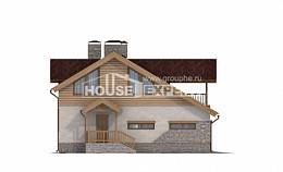 165-002-П Проект двухэтажного дома с мансардным этажом и гаражом, простой загородный дом из твинблока Салават, House Expert