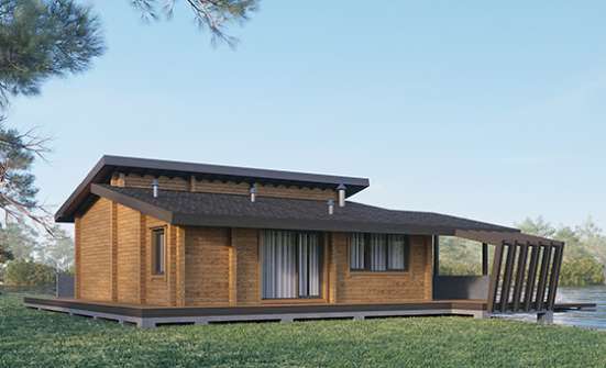 100-007-П Проект бани из дерева Учалы | Проекты одноэтажных домов от House Expert