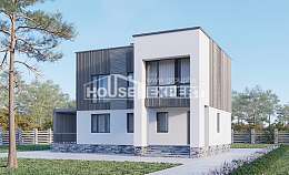 150-017-П Проект двухэтажного дома, уютный коттедж из газосиликатных блоков Белорецк, House Expert