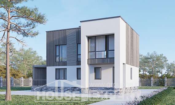 150-017-П Проект двухэтажного дома, уютный коттедж из газосиликатных блоков Белорецк, House Expert