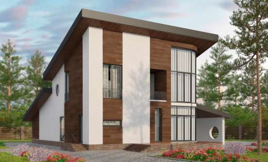 230-001-П Проект двухэтажного дома с мансардой, средний домик из кирпича Уфа | Проекты домов от House Expert